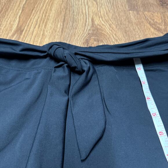 Lands End Womens Black Swim Skirt Tie Front CoverUp Size Small Nylon - Picture 6 of 7